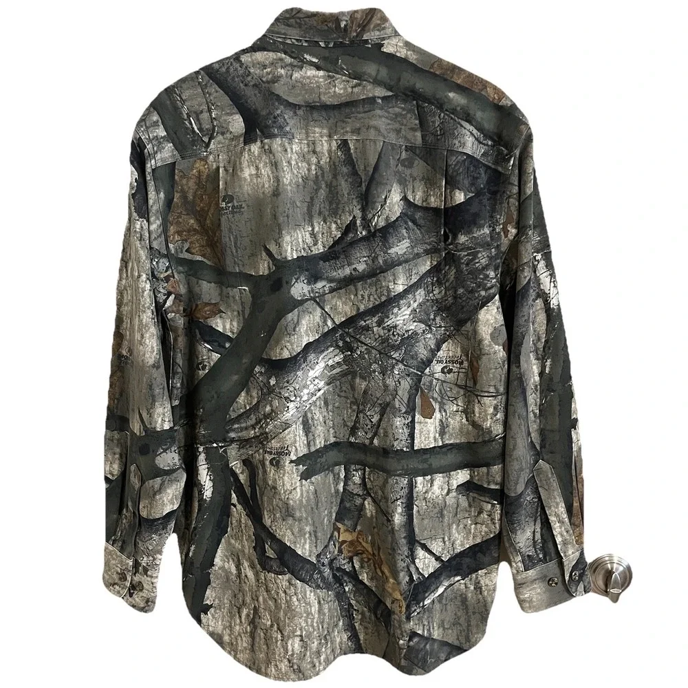 Mossy Oak Treestand Camo Men's M Long Sleeve‎ Button Down Shirt Hunting Outdoor